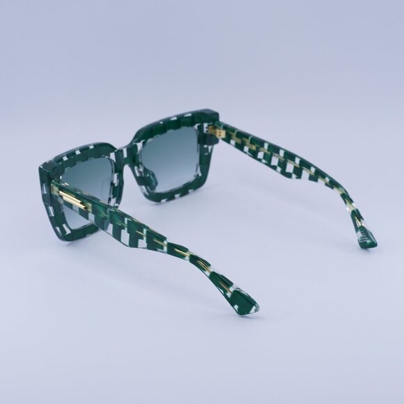 Bottega Veneta BV1212S 008 Sunglasses Green Square Frame, Green Lenses - Picture 10 of 11
